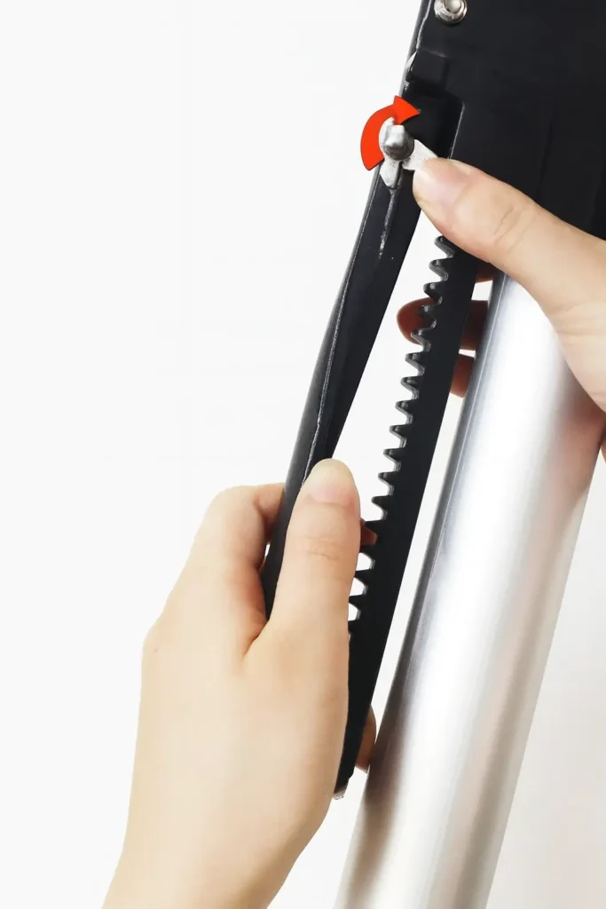 Lift the safety latch and turn the handle in the opposite direction.